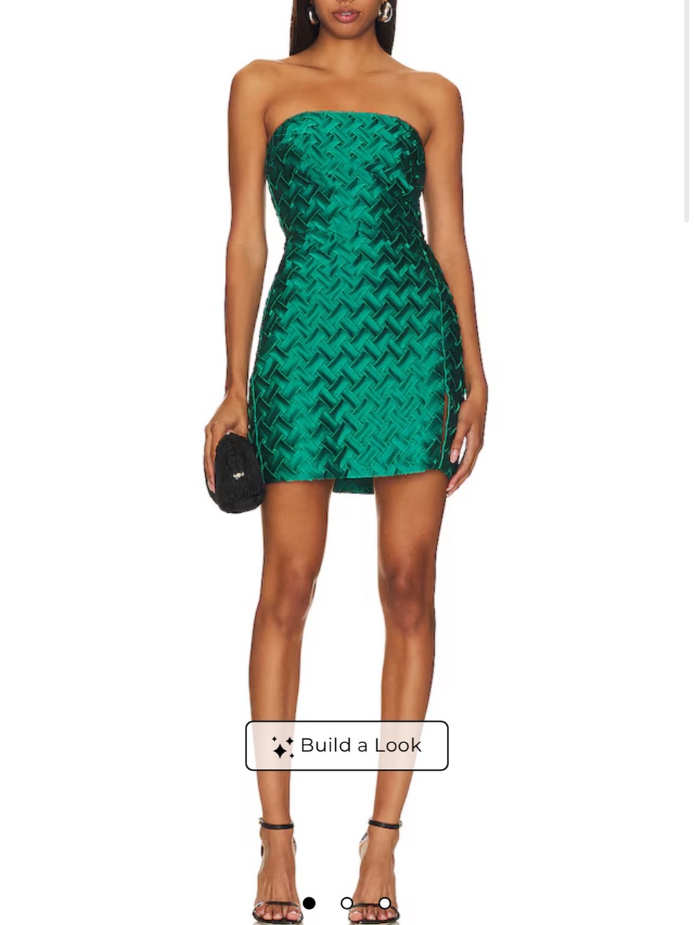 Amanda Uprichard Arely Mini Dress in Dark Green